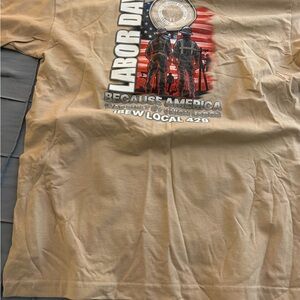 Men's IBEW Tan Labor Day Graphic T-Shirt